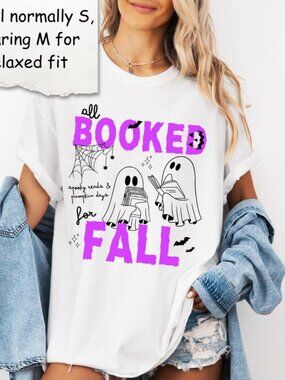 All Booked For Fall Shirt, Halloween Book Shirt